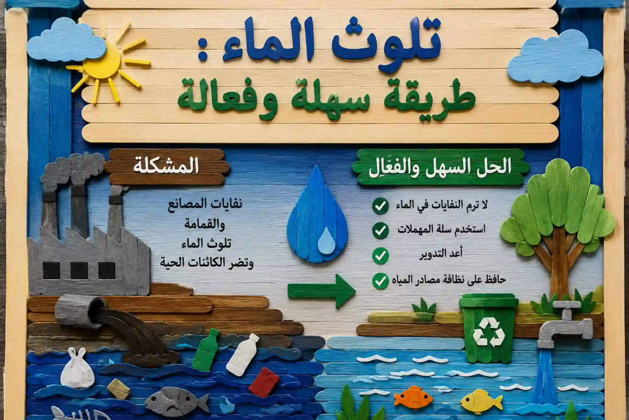 تلوث الماء طريقة سهلة وفعالة